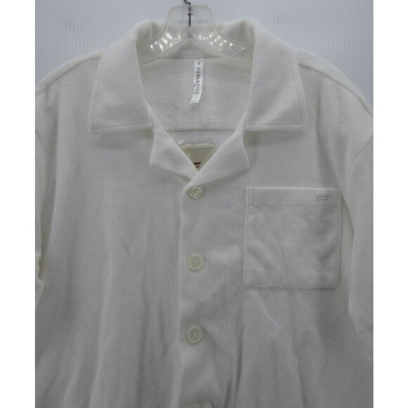 Fabletics Shirt Medium Island Terry Cloth Boxy Shirt Button Up NWT * - Picture 2 of 13